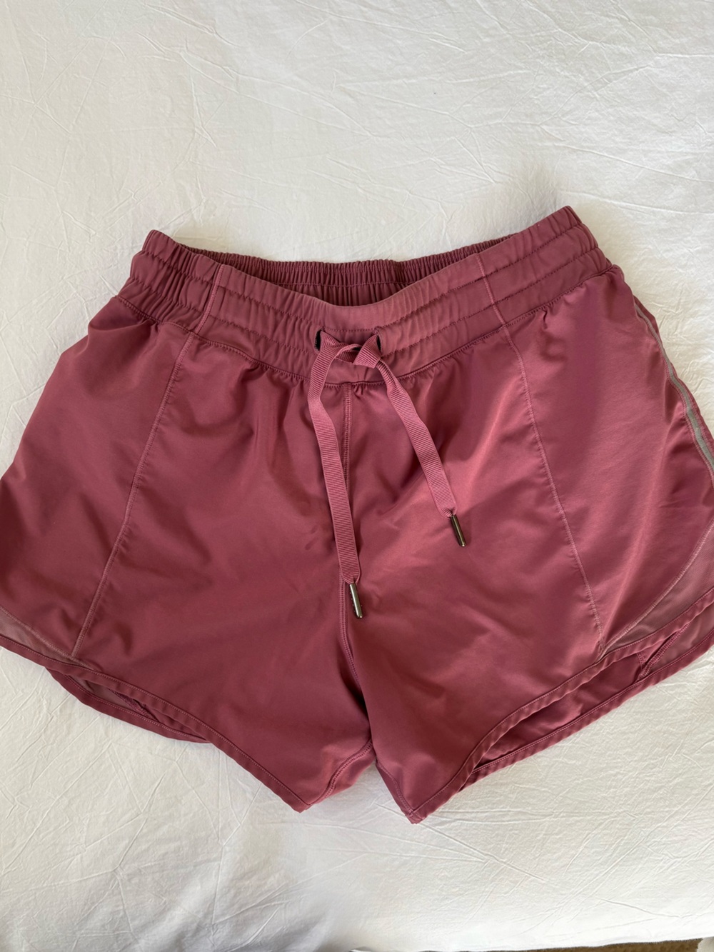 Women's Mauve Athletic Shorts with Drawstring
